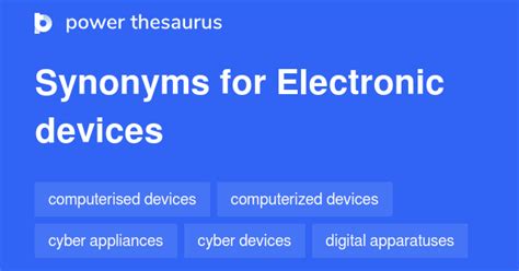 electronic devices synonym